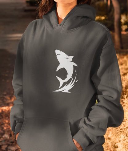 Shark Pullover Hoodie - Breach White