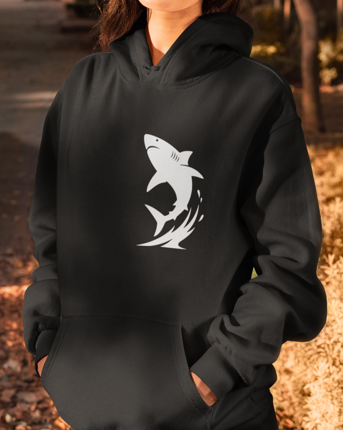 Shark Pullover Hoodie - Breach White