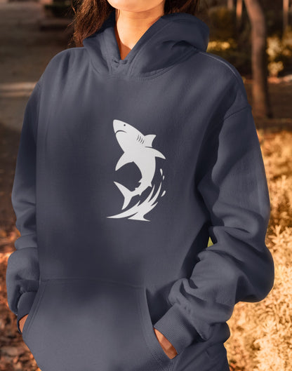 Shark Pullover Hoodie - Breach White