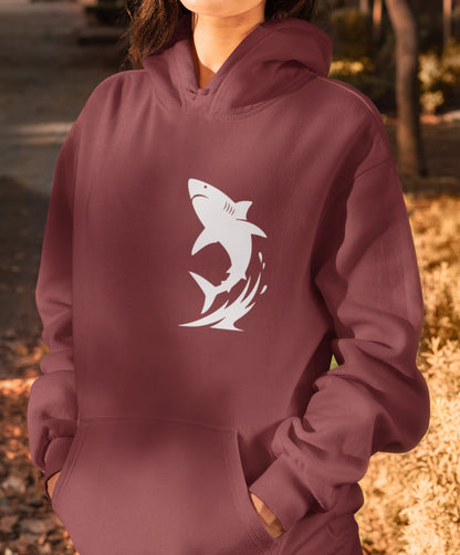 Shark Pullover Hoodie - Breach White