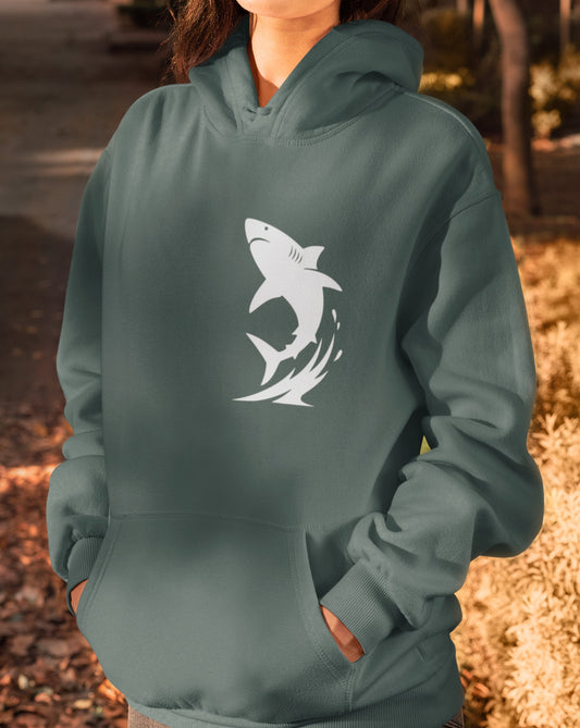 Shark Pullover Hoodie - Breach White