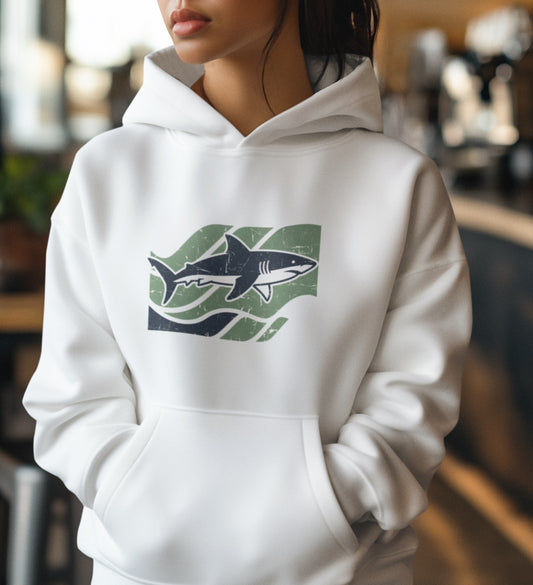 Shark Pullover Hoodie - Retro Shark