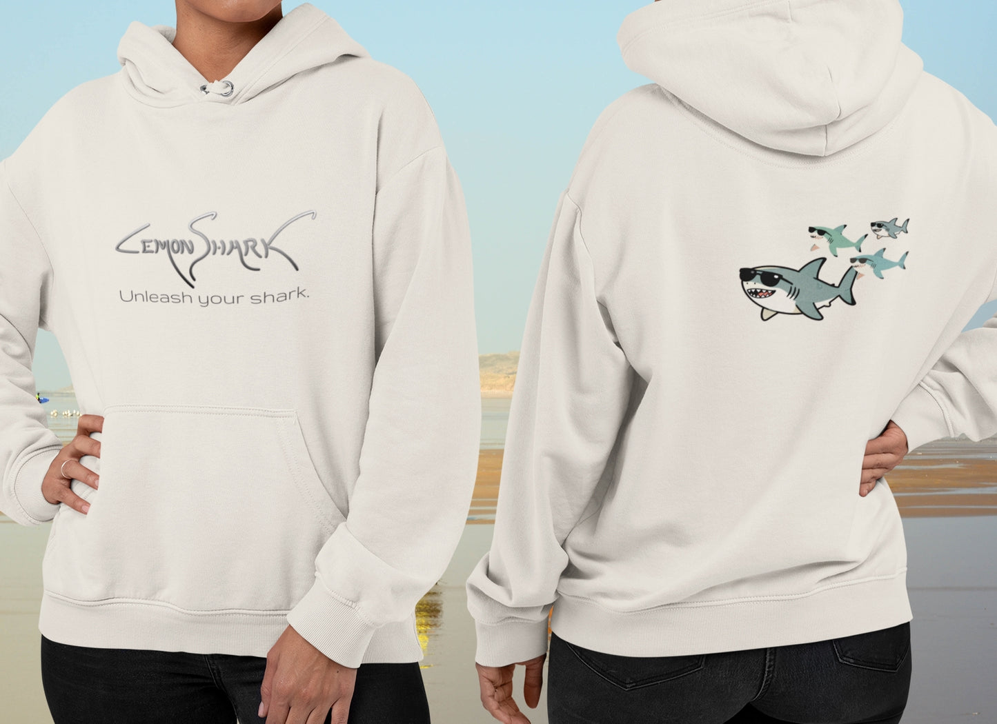 Sharky Pullover Hoodie - Sharky School (Logo on Front)