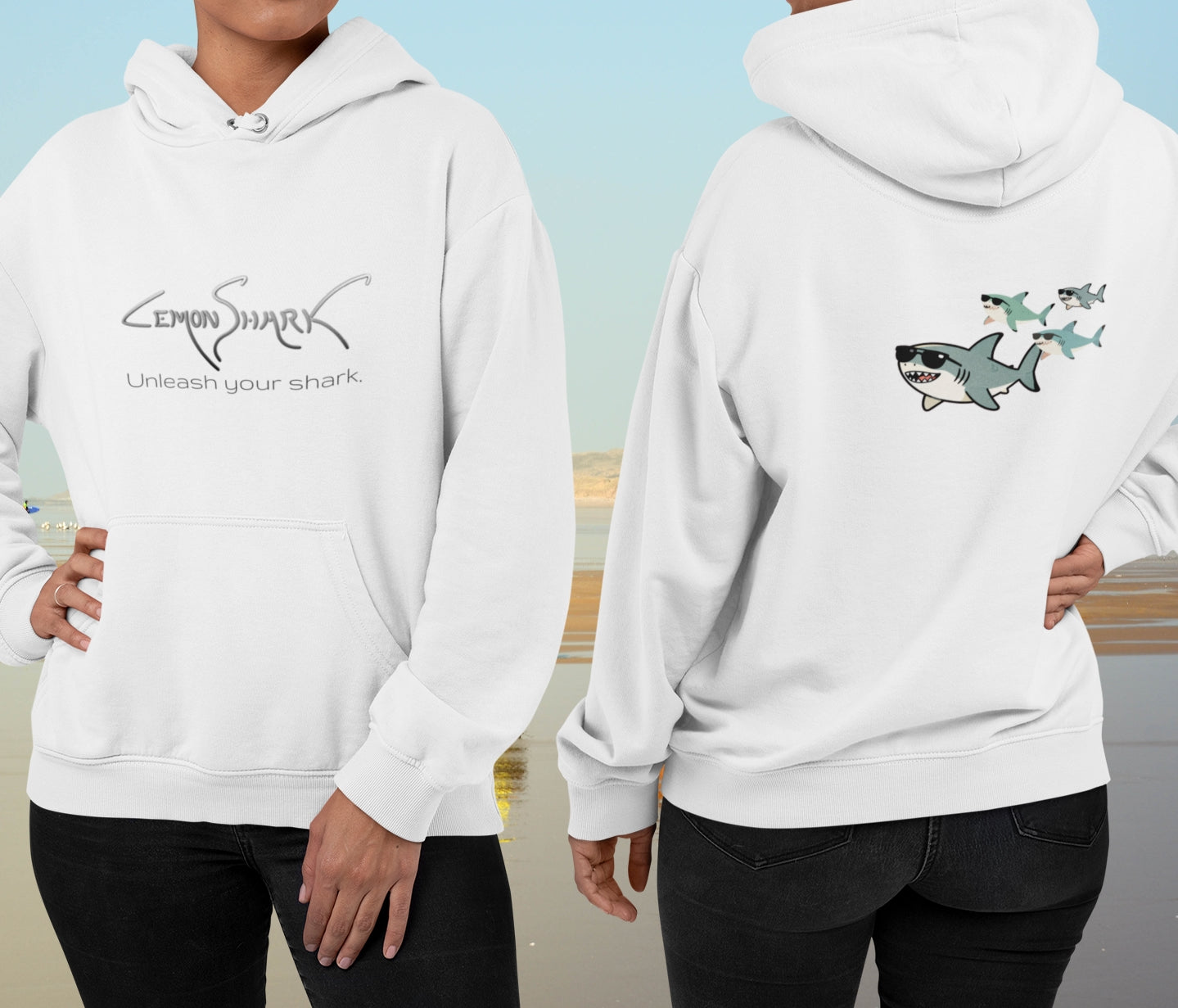 Sharky Pullover Hoodie - Sharky School (Logo on Front)