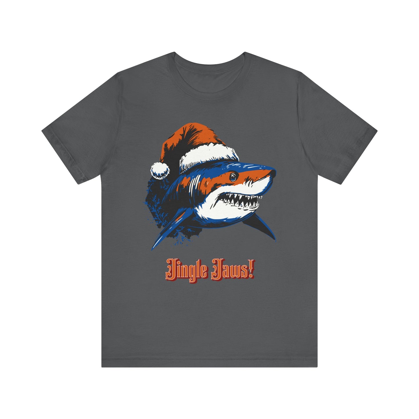 Christmas Shark Tee - Jingle Jaws Graphic Unisex Jersey Tee