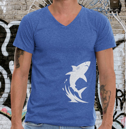 •V• Shark V-Neck Tee - Breach White