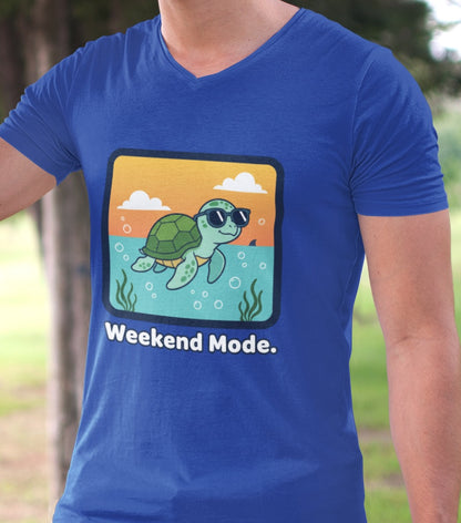 •V• Turtle V-Neck Tee - "Weekend Mode"