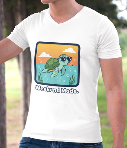 •V• Turtle V-Neck Tee - "Weekend Mode"