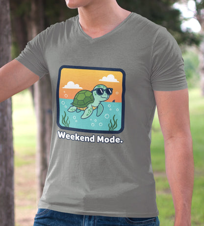 •V• Turtle V-Neck Tee - "Weekend Mode"
