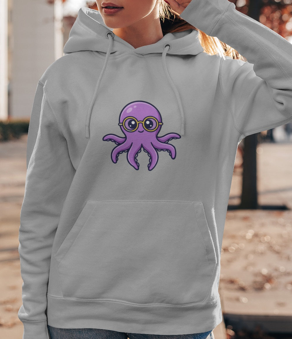 Octopus Pullover Hoodie - Happy