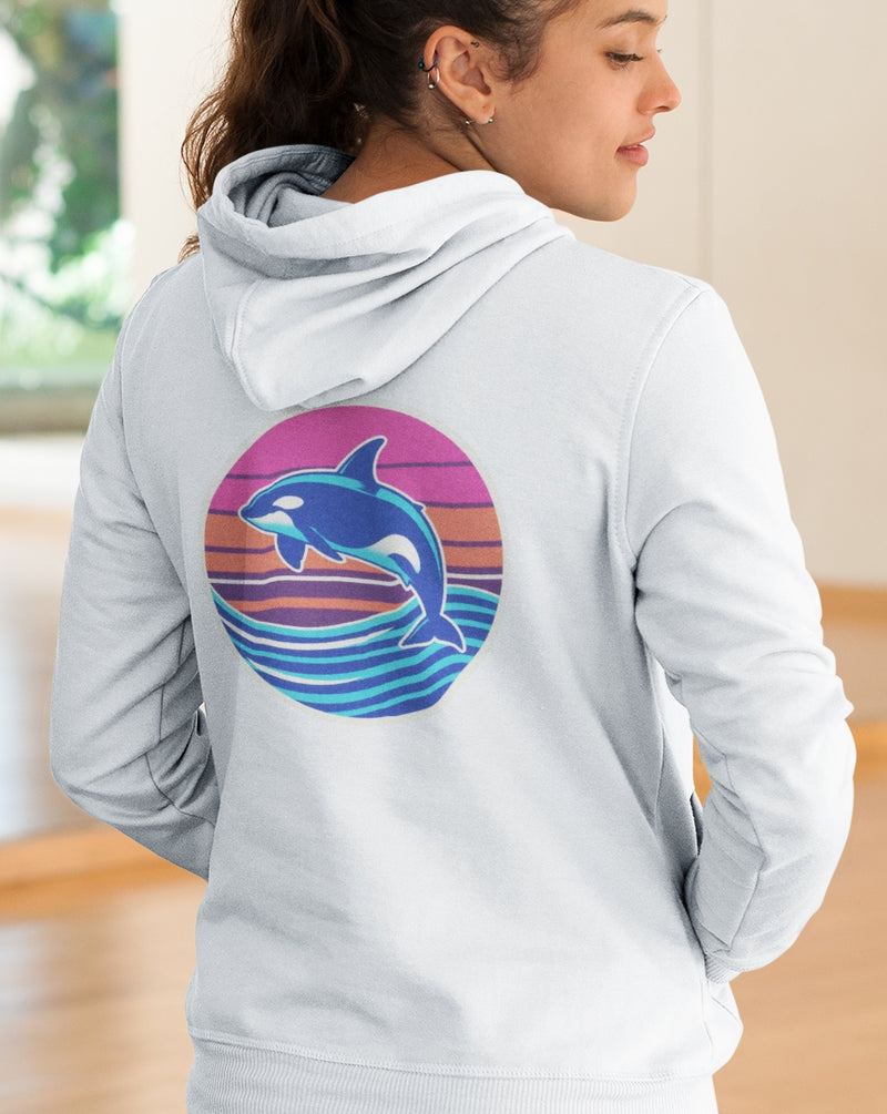 Orca Zip Hoodie — Retro Orca