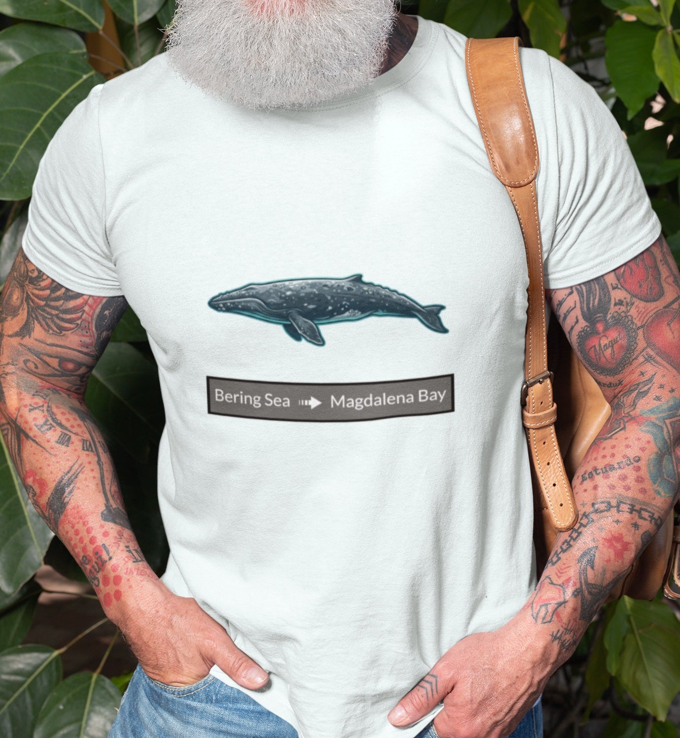 Gray Whale Tee - Migration "Bering Sea to Magdalena Bay"