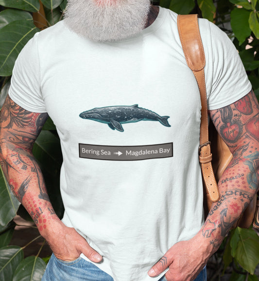 Gray Whale Tee - Migration "Bering Sea to Magdalena Bay"