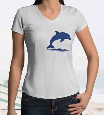 •V• Dolphin V-Neck Tee - Breach