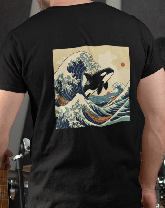 Orca Woodblock Tee — Wave