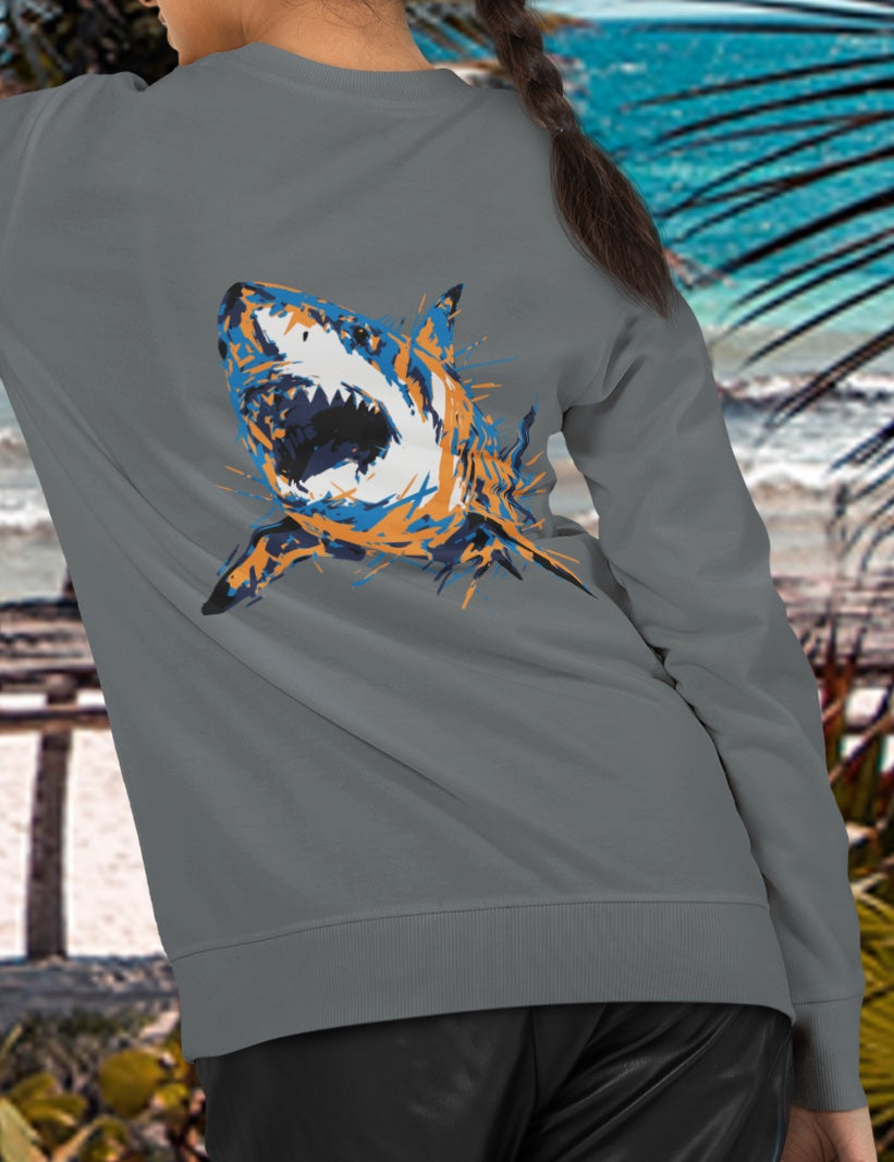 Rash Guard - Front Image: Lemon Shark "Unleash Your Shark." Back Image: GWS Slash NYK