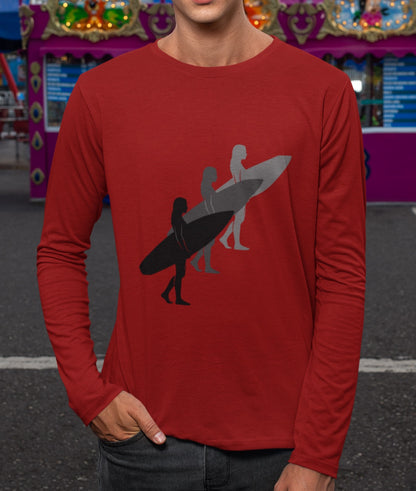 Rash Guard – 3 Surfer Silhouettes (Front & Back)
