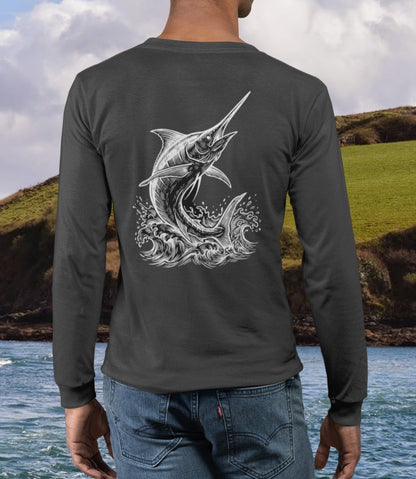Rash Guard – Marlin Club (Back Image, Front Text)