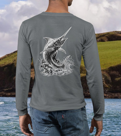 Rash Guard – Marlin Club (Back Image, Front Text)