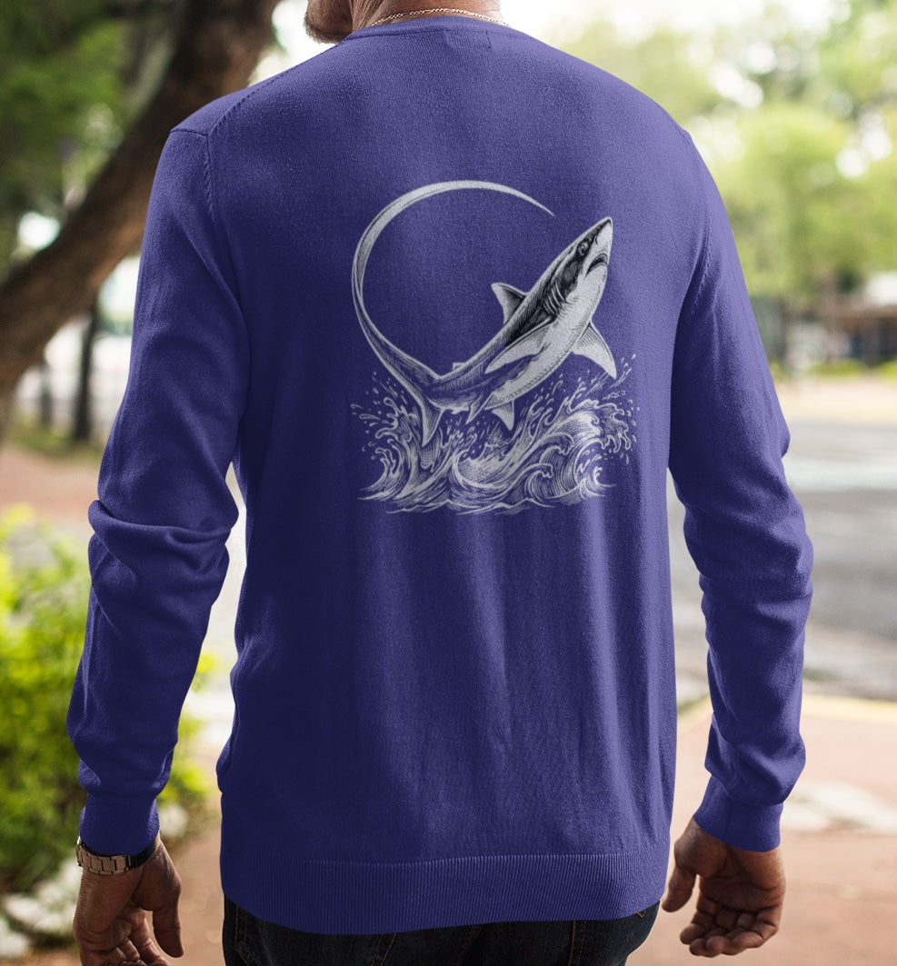 Rash Guard — Thresher Club (Back Image, Front Text)