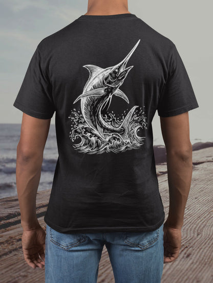 Marlin Club Tee - Leap (Back Image, Front Logo)