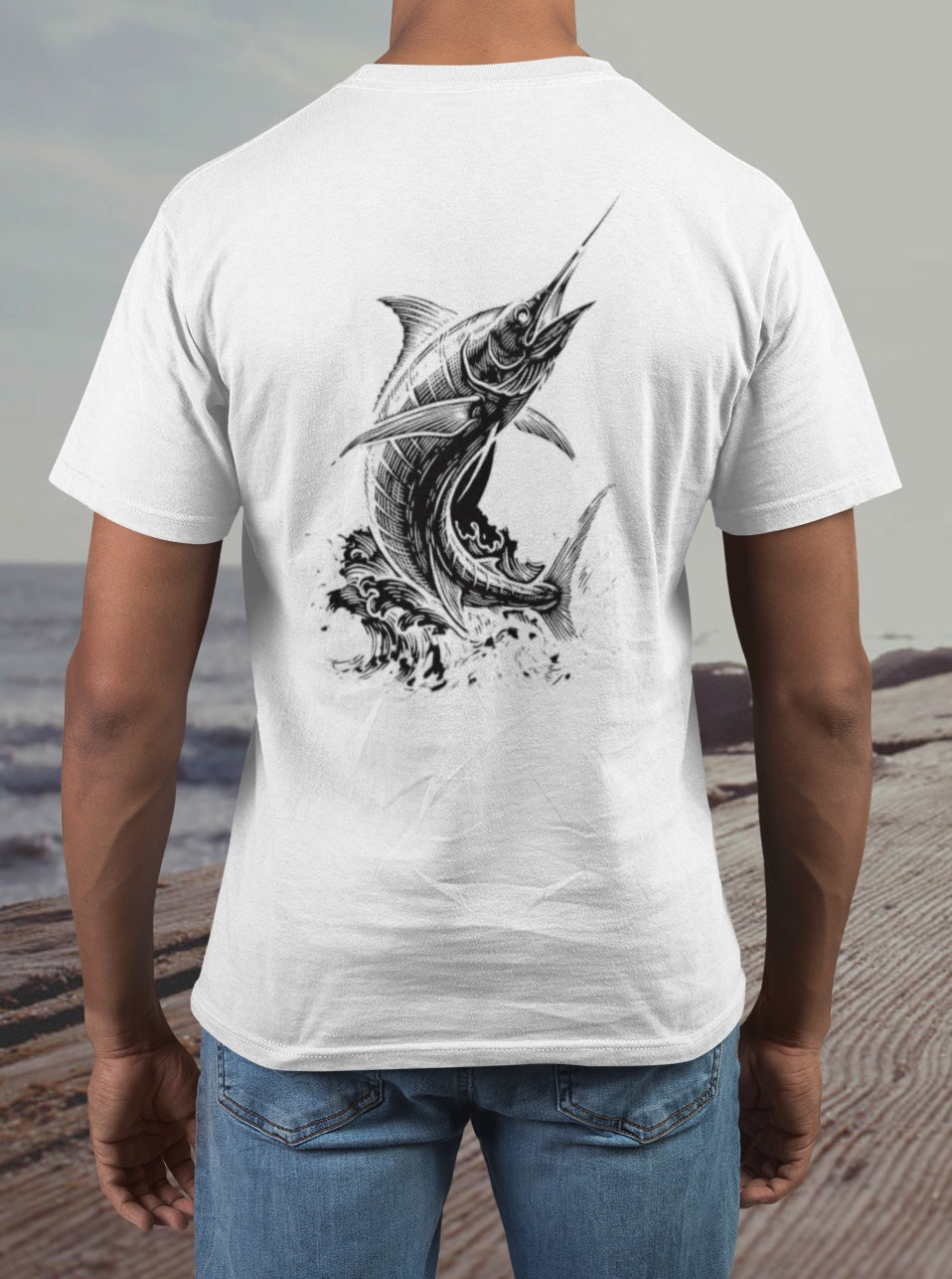 Marlin Club Tee - Leap (Back Image, Front Logo)