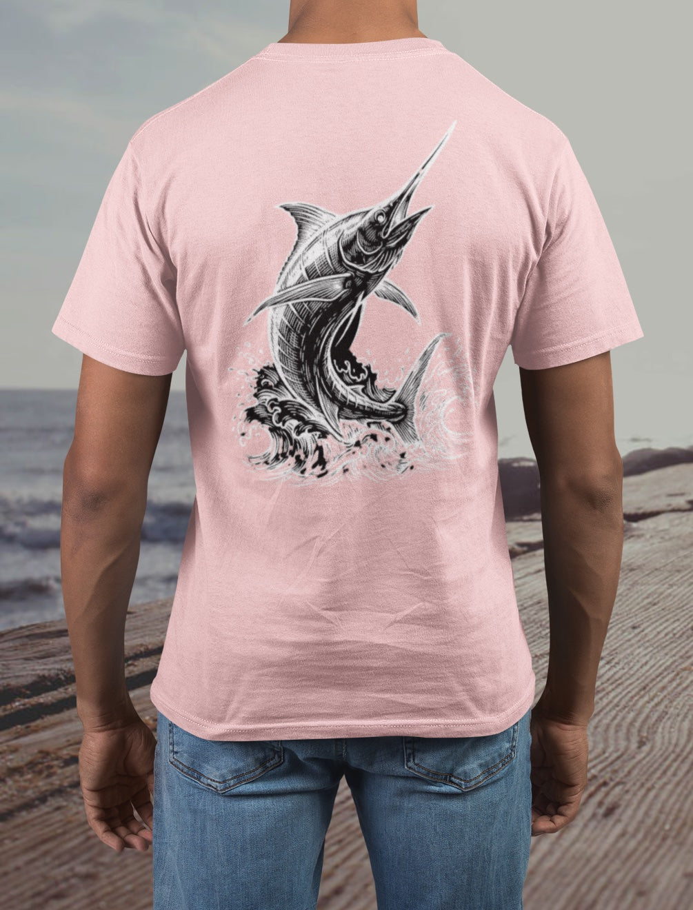 Marlin Club Tee - Leap (Back Image, Front Logo)
