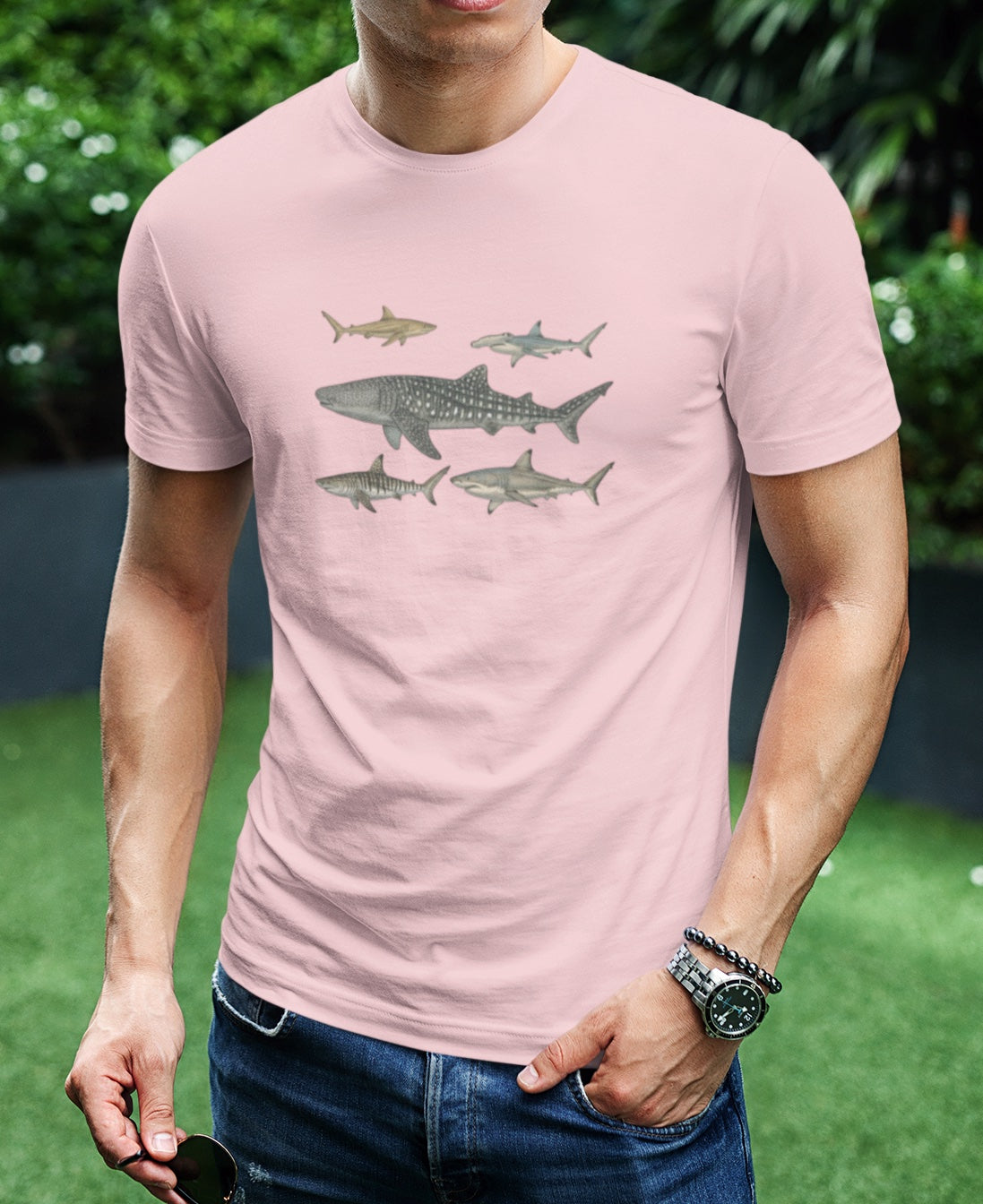 Shark Tee - Ocean's Five (Logo on Back)