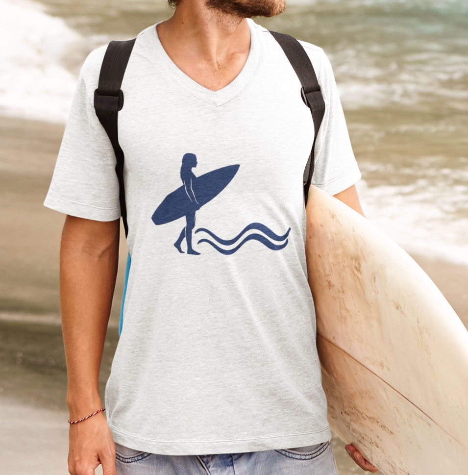 •V• Surfer V-Neck Tee - Silhouette