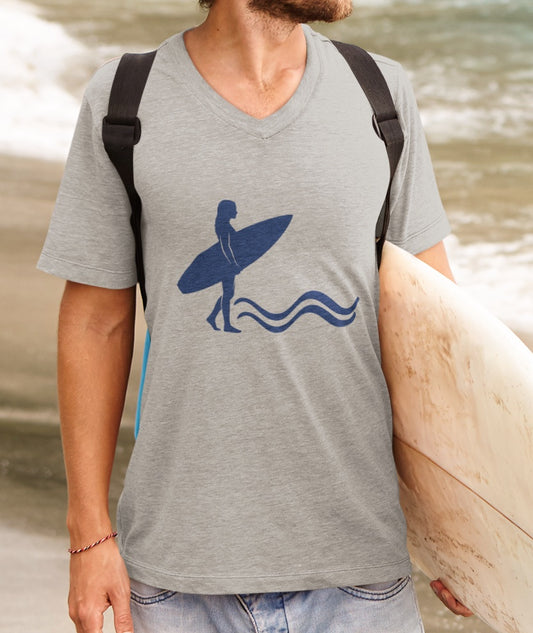 •V• Surfer V-Neck Tee - Silhouette