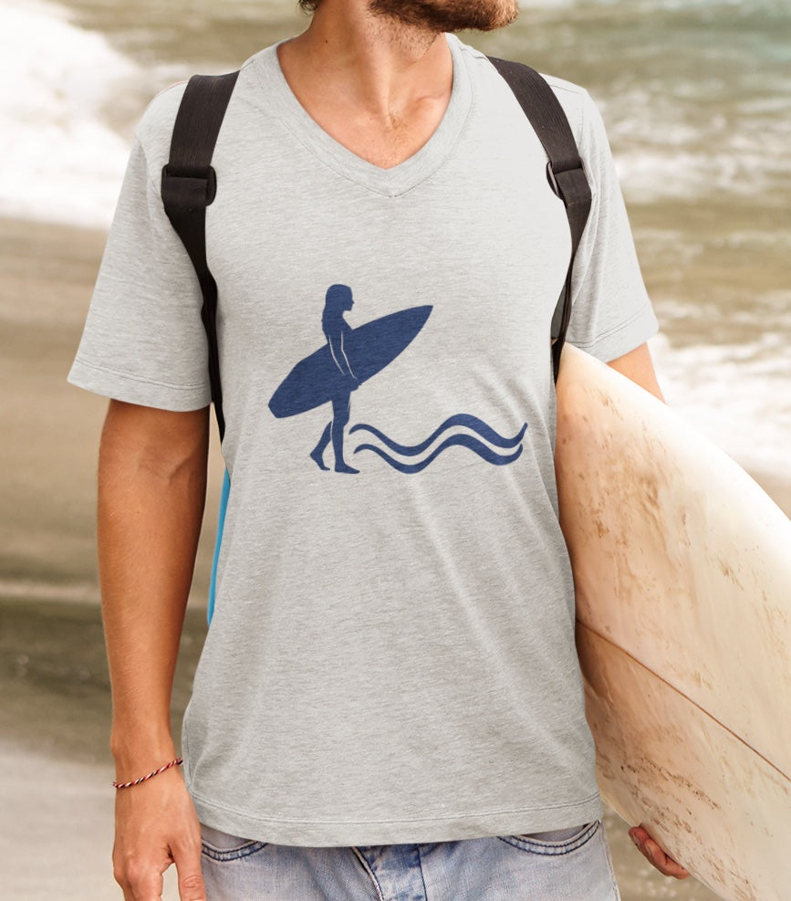 •V• Surfer V-Neck Tee - Silhouette