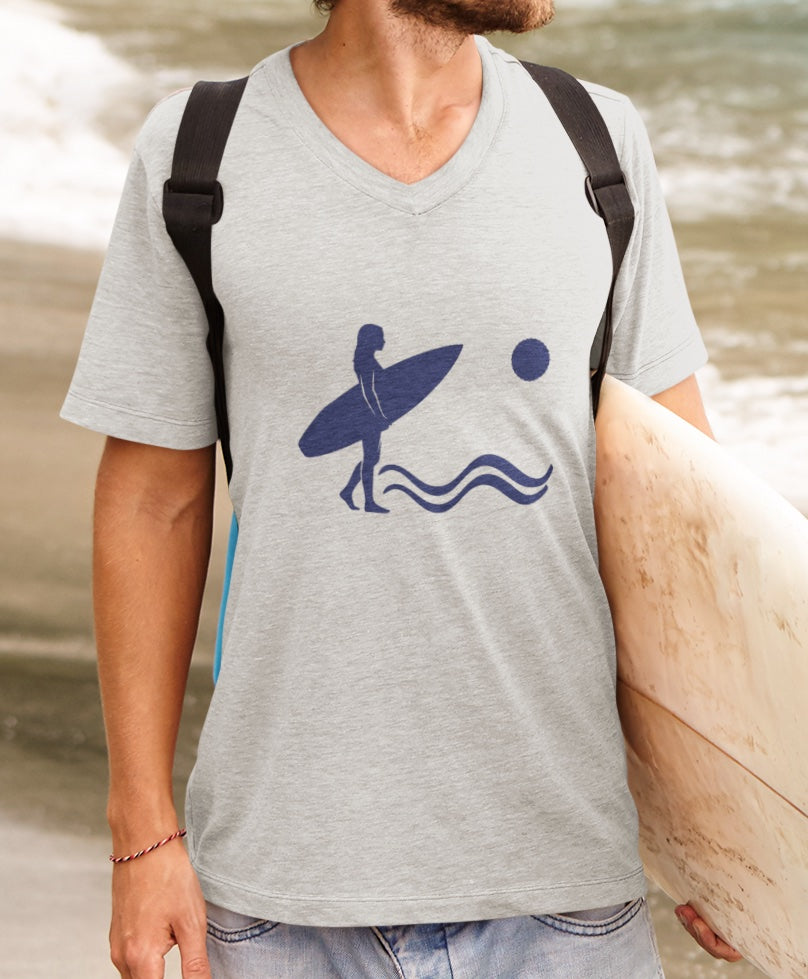 •V• Surfer V-Neck Tee - Silhouette