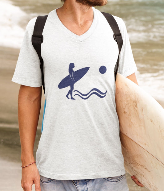 •V• Surfer V-Neck Tee - Silhouette
