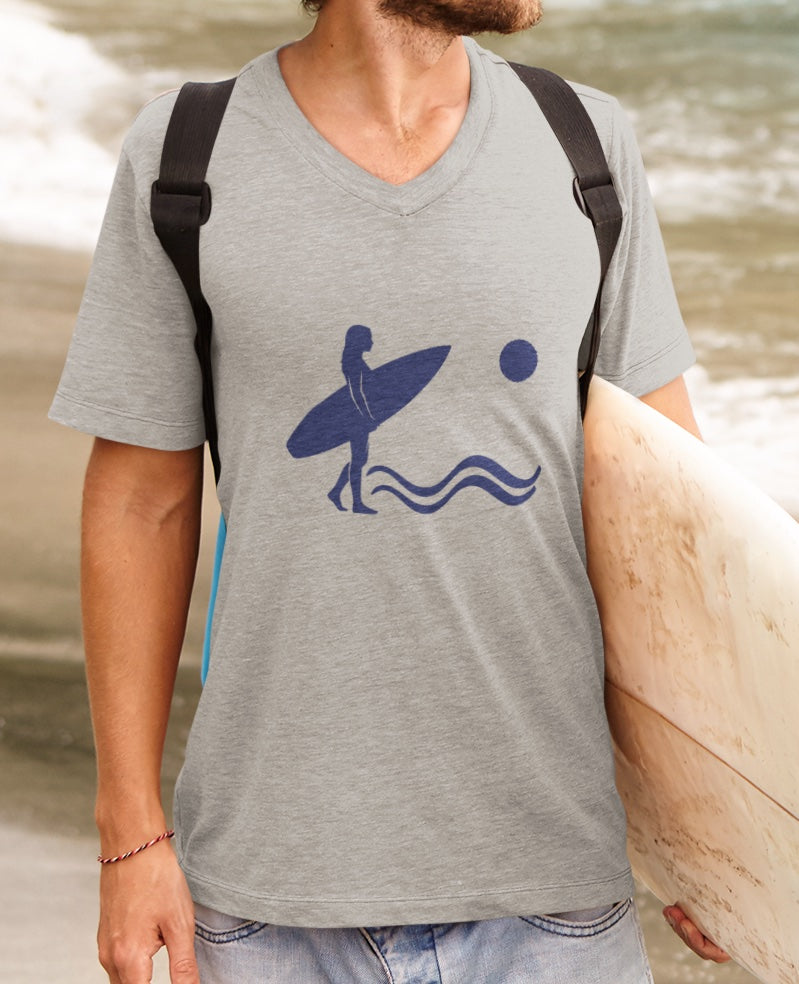 •V• Surfer V-Neck Tee - Silhouette
