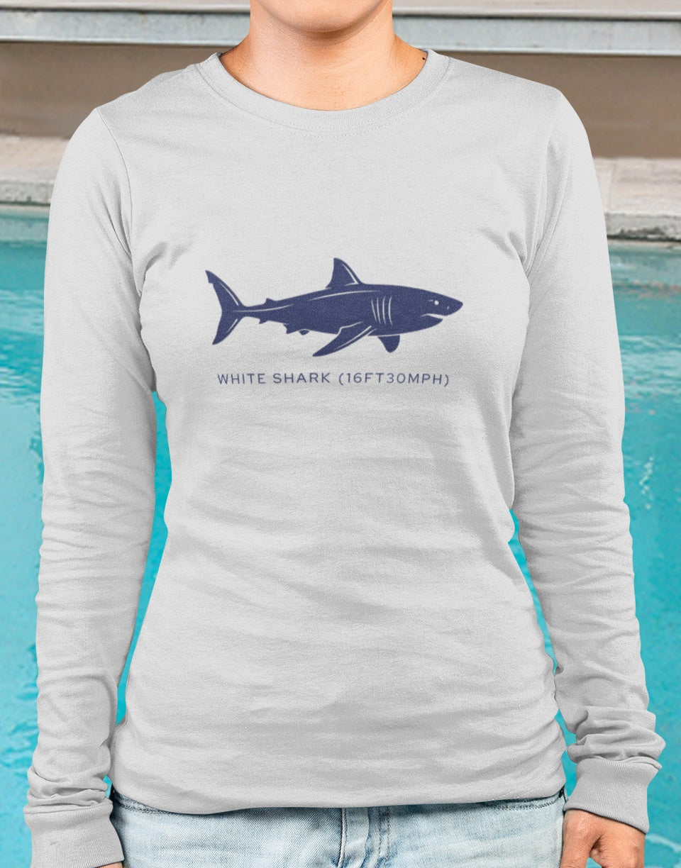 Rash Guard - White Shark "Stats"