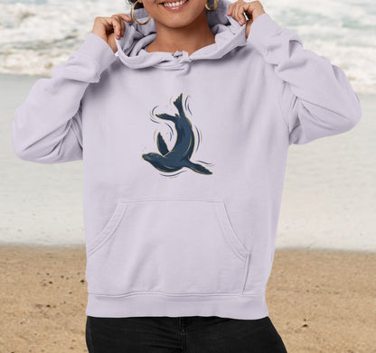Sea Lion & Marlin Pullover Hoodie - SK Variation (Front & Back Image)