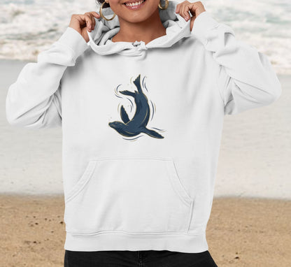 Sea Lion & Marlin Pullover Hoodie - SK Variation (Front & Back Image)