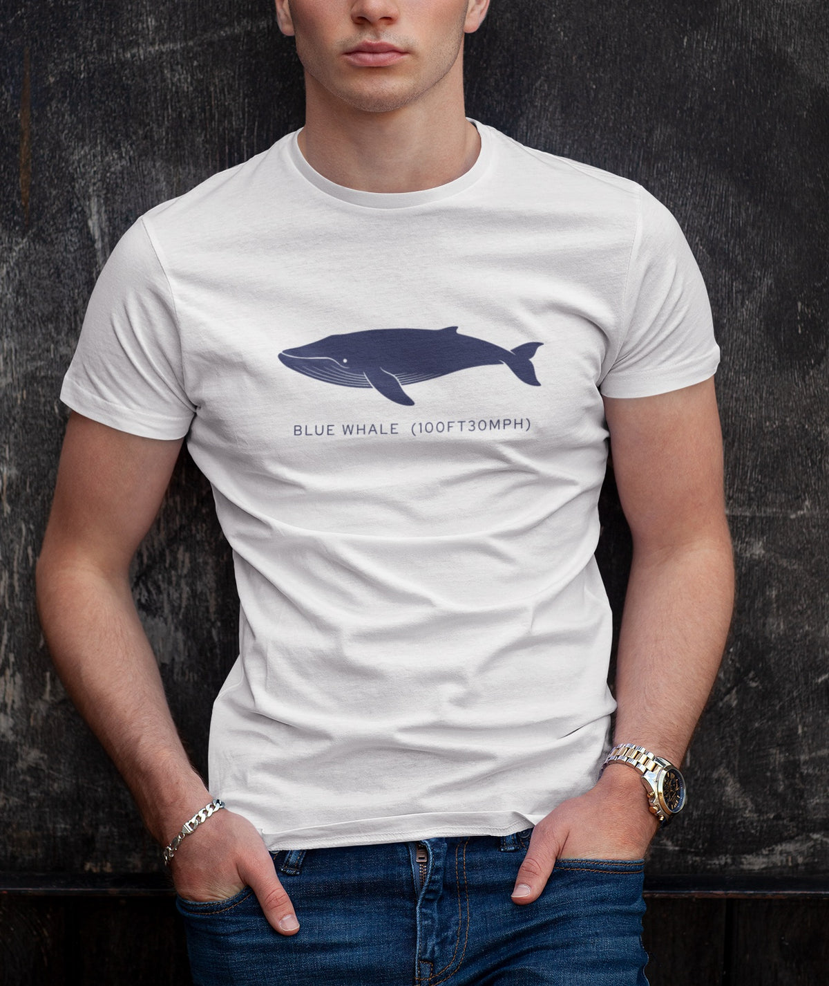 Blue Whale Tee - "Stats"