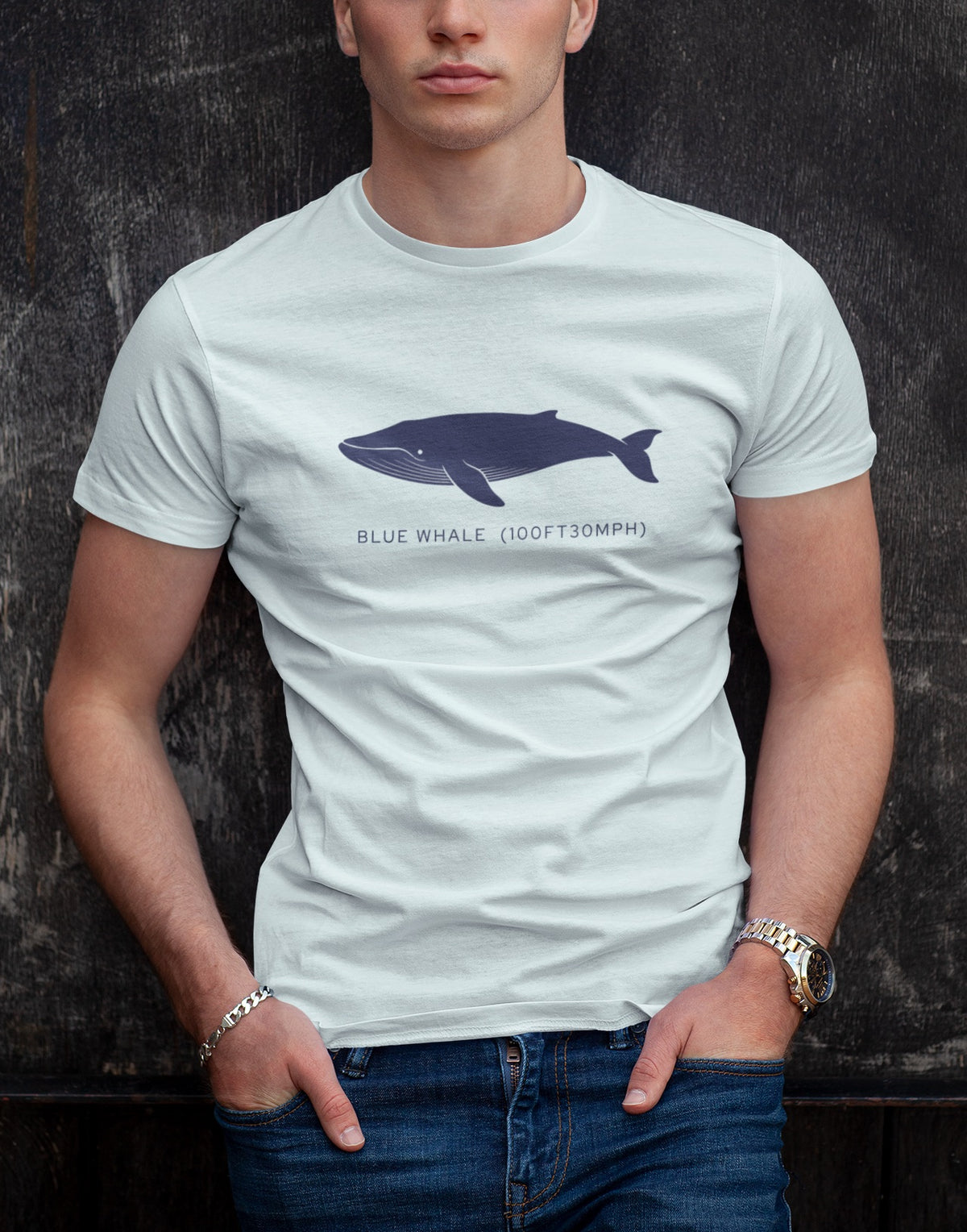 Blue Whale Tee - "Stats"