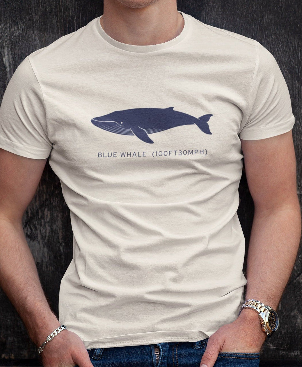 Blue Whale Tee - "Stats"