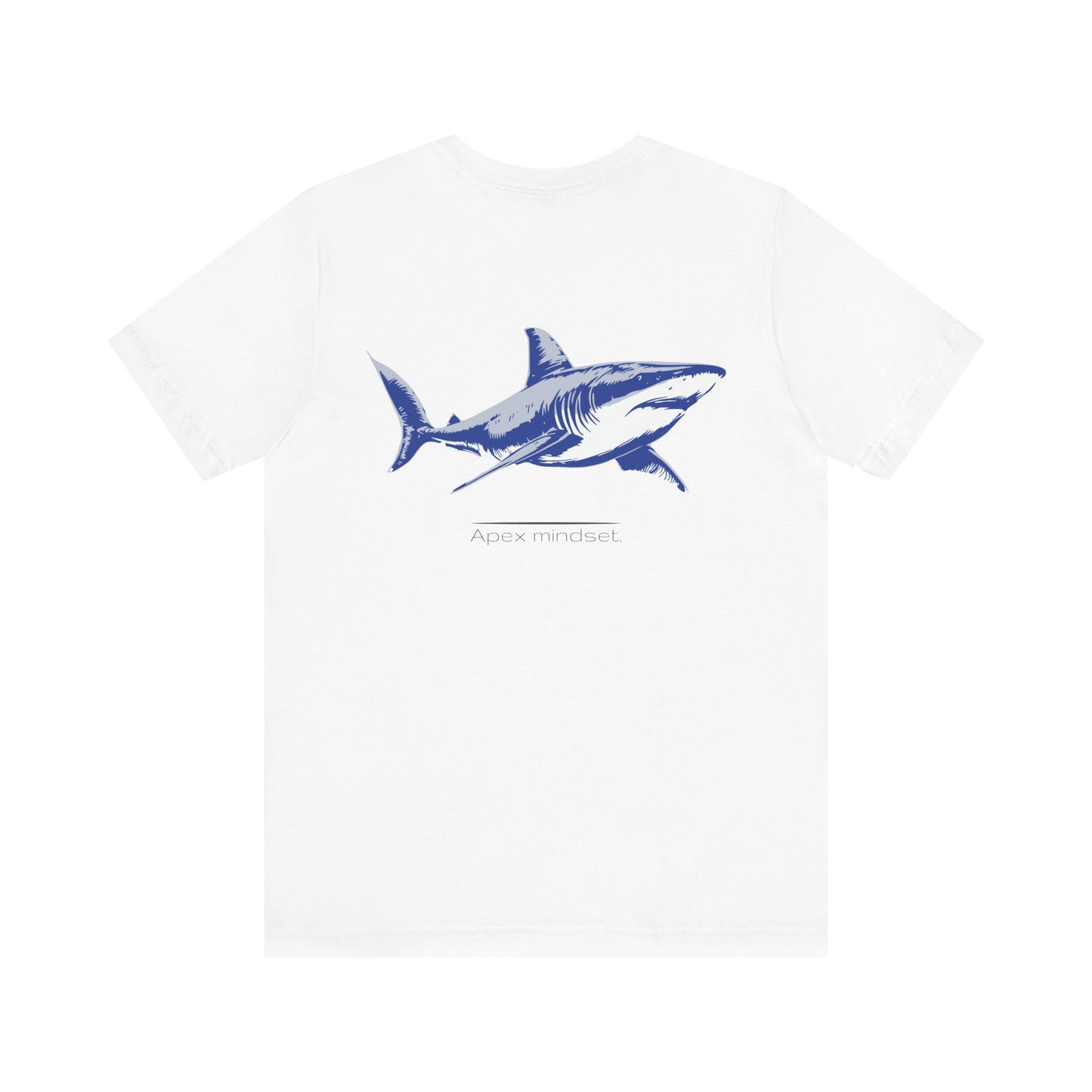 Great White Shark "Apex Mindset" Graphic Unisex Jersey Tee, (graphic on back)