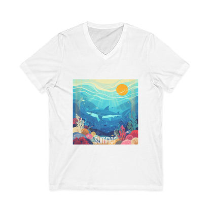 •V• Shark V-Neck Tee - Ocean Seasons 1 Summer