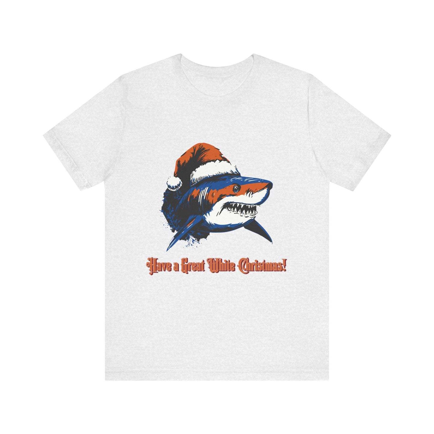 Christmas Shark Tee - Have a Great White Christmas Graphic Unisex Jersey Tee