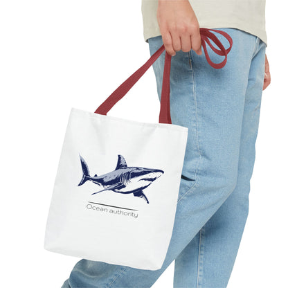 Shark Tote Bag — 'Ocean Authority' & 'Unleash Your Shark' Printed Tote