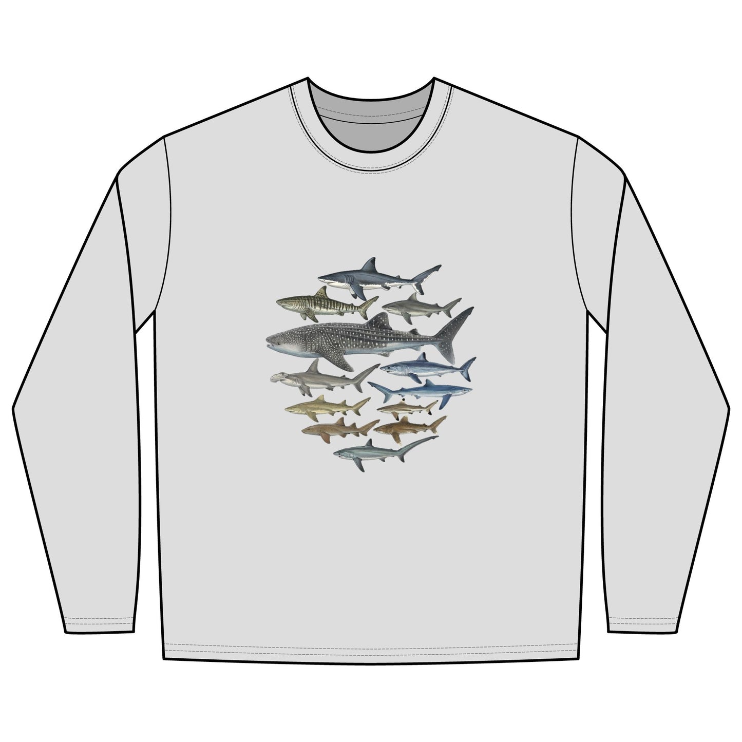 Rash Guard – "Ocean's Twelve" (Shark List on Back)