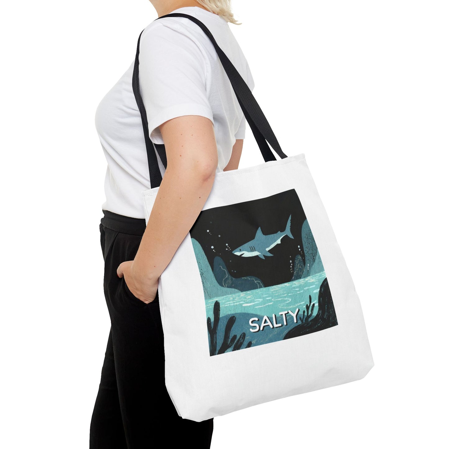 Shark Tote Bag - "Salty"