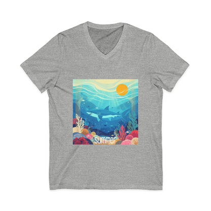 •V• Shark V-Neck Tee - Ocean Seasons 1 Summer