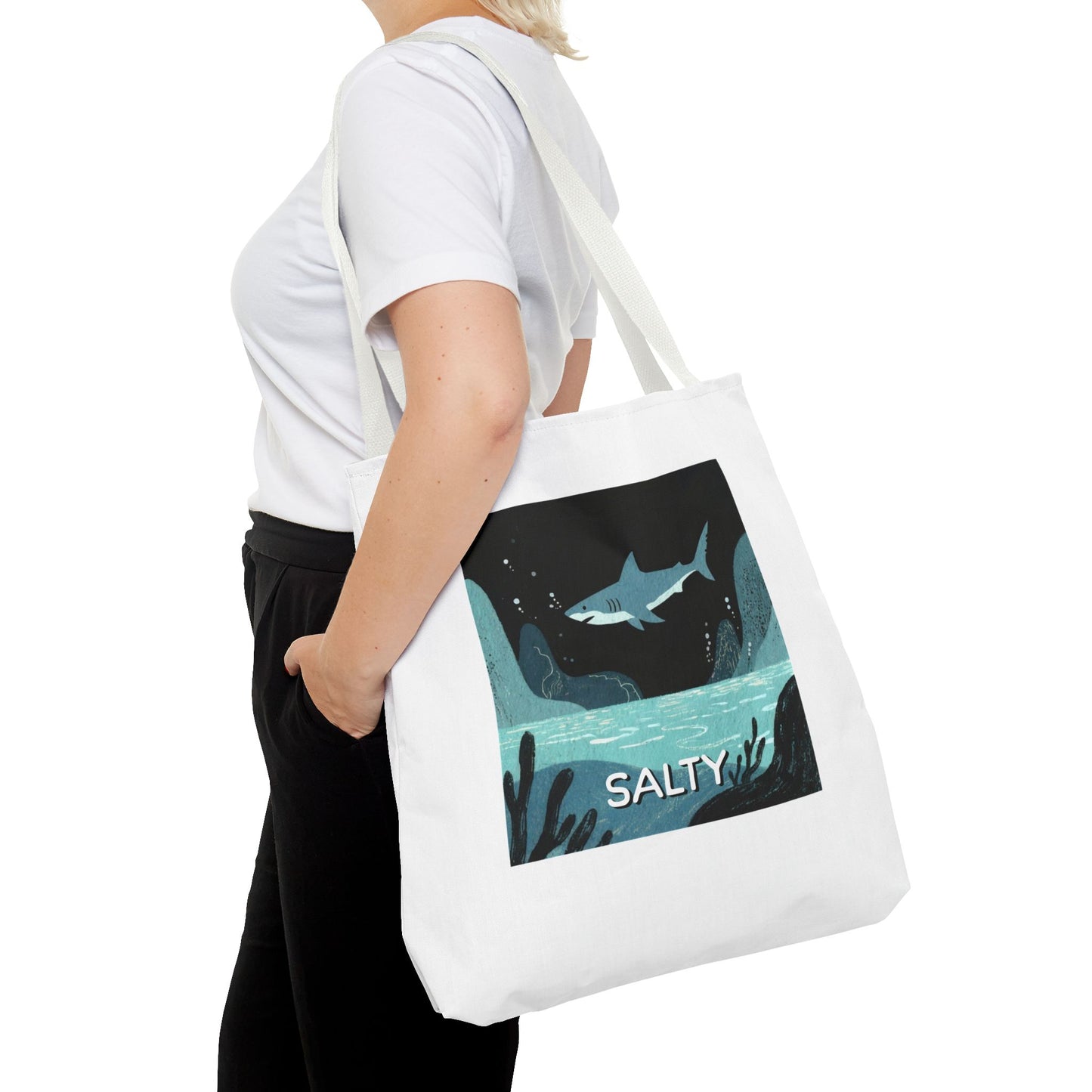 Shark Tote Bag - "Salty"