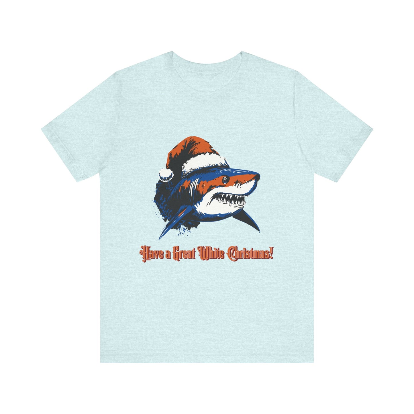 Christmas Shark Tee - Have a Great White Christmas Graphic Unisex Jersey Tee