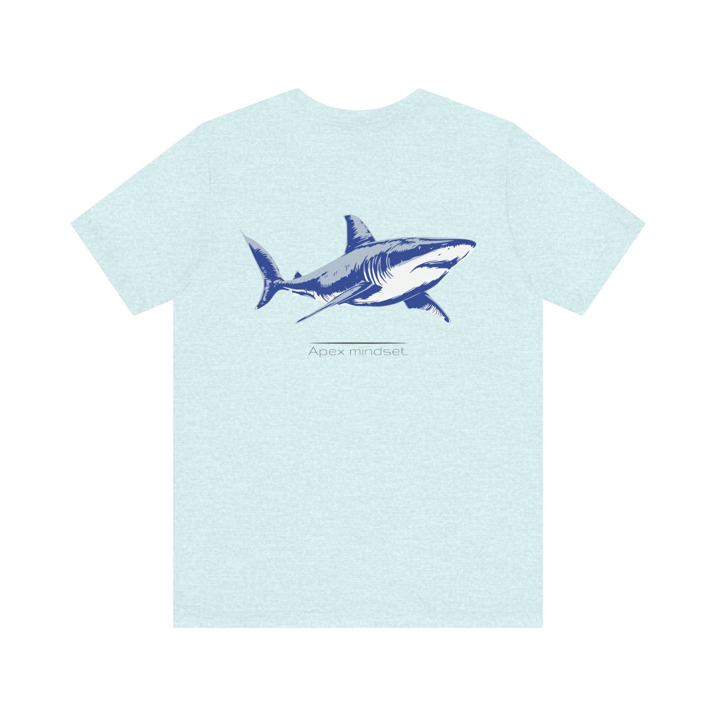 Great White Shark "Apex Mindset" Graphic Unisex Jersey Tee, (graphic on back)